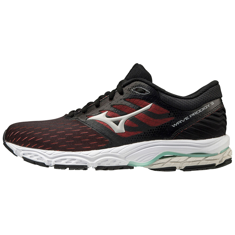 Sapatilhas Running Mizuno Wave Prodigy 3 - Mulher - Pretas/Coral - VGCOE9405